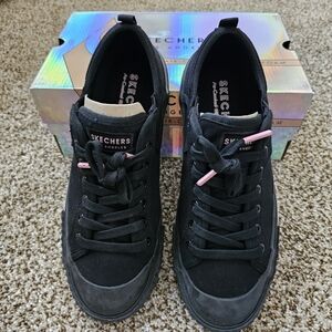 Skechers, Black Sneakers, Air Cooled Memory Foam